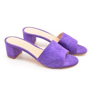 Gabriella Italy Single Band Purple Sandals 38.5 New